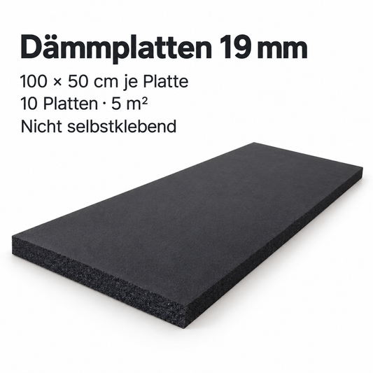 RECKHORN Dämmplatten 19 mm – nicht selbstklebend – 5 m² / 10 Stück