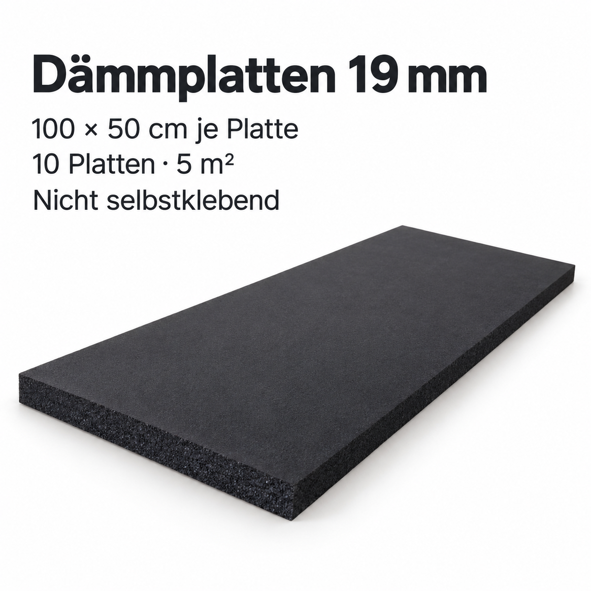 RECKHORN Dämmplatten 19 mm – nicht selbstklebend – 5 m² / 10 Stück