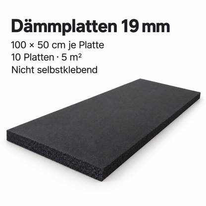RECKHORN Dämmplatten 19 mm – nicht selbstklebend – 5 m² / 10 Stück